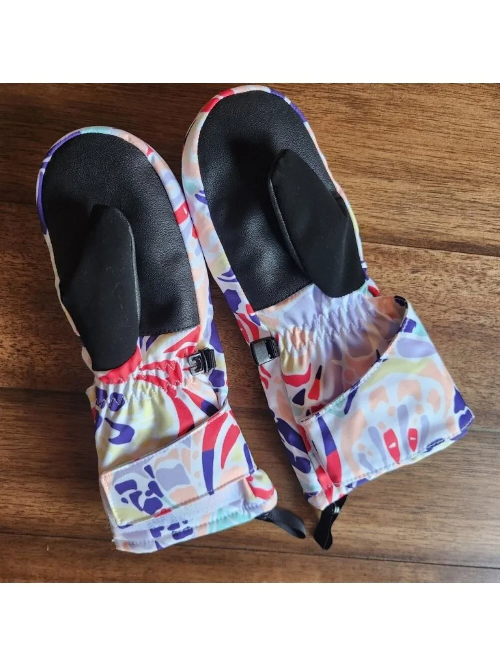 Spyder‎ Kids Like New Multi Color Abstract Print Ski Mittens Small 2-5ish Winter
